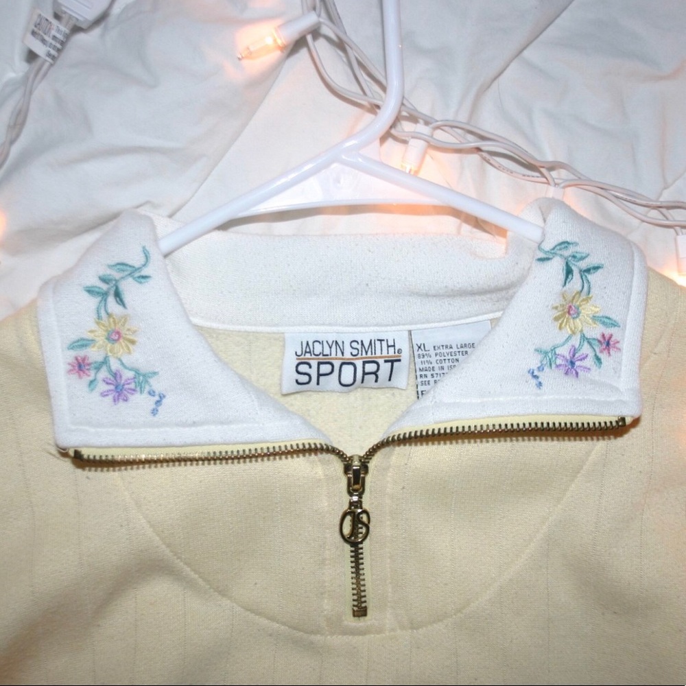 Yellow Floral Quarter Zip!